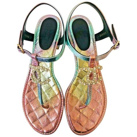 chanel colorful sandals